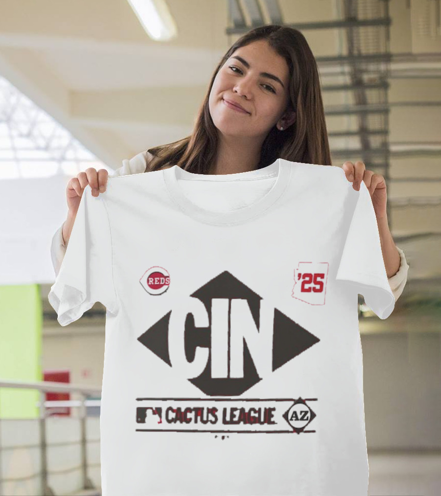 Cincinnati Reds 2025 CIN Cactus League AZ True Icon T-Shirt