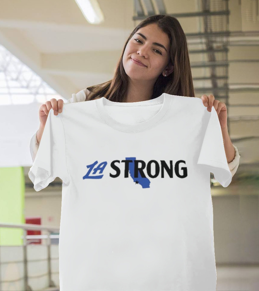 LA Clippers Basketball Los Angeles Strong California Map Design T-Shirt