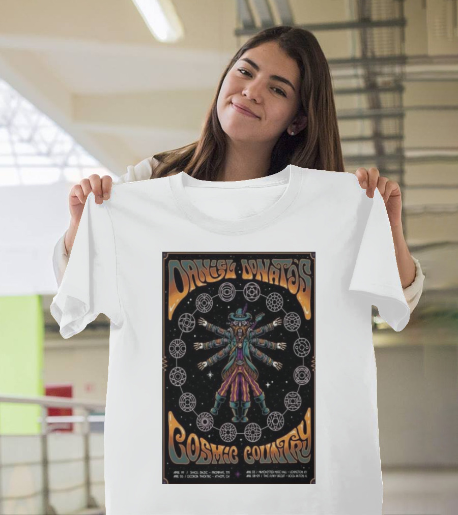 Daniel Donato Cosmic Country Tour 2025 Psychedelic Astronaut April Dates T-Shirt
