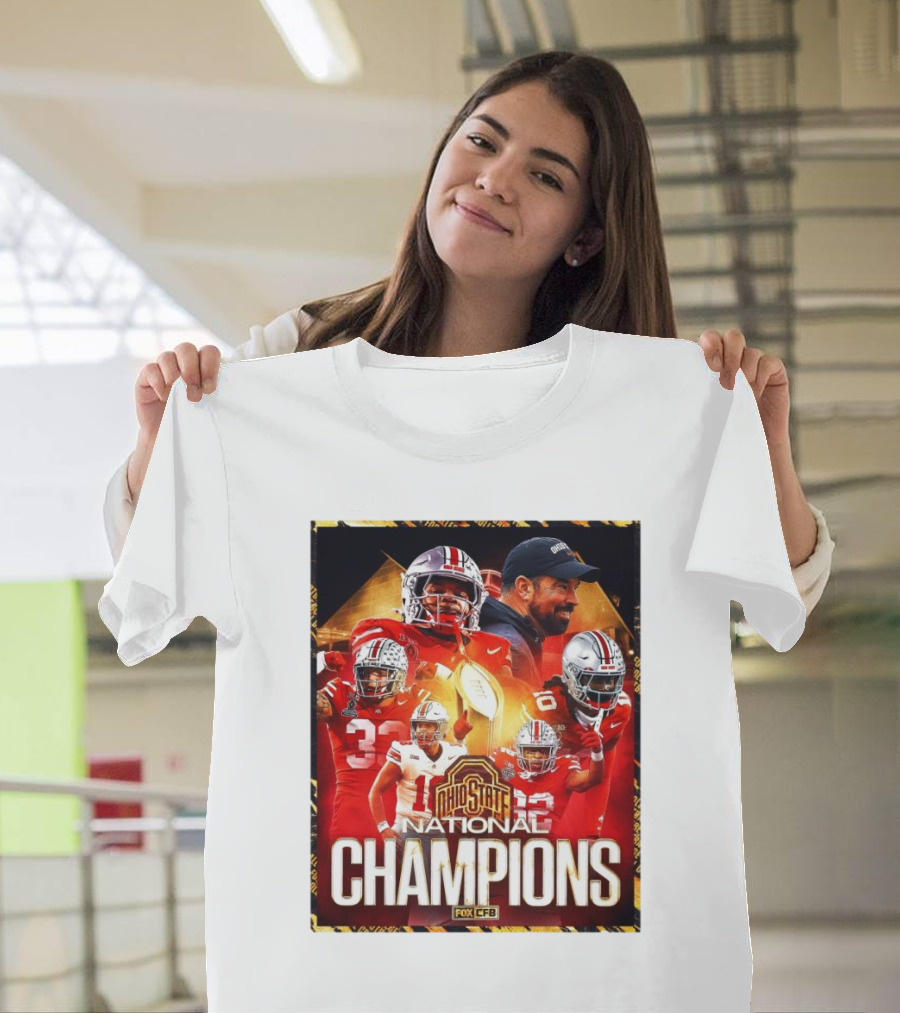 Ohio State Buckeyes National Champions 2024 Fox CFB T-Shirt