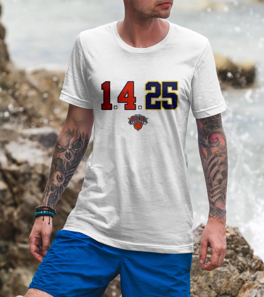 Derrick Rose Numbers 14 25 New York Knicks T-Shirt