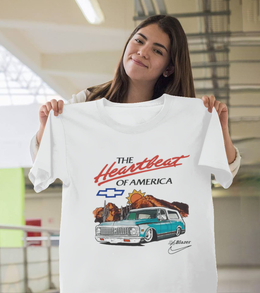 Devin Booker Chevrolet Max90 Heartbeat Of America Vintage Truck Sunset Desert Scene T-Shirt
