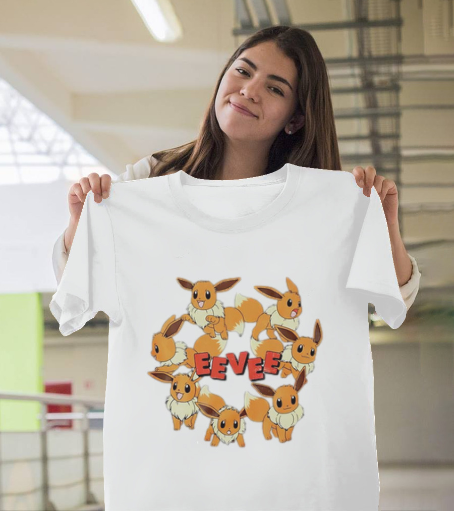 Eevee Pokemon Collage Cartoon Vintage Collection T-Shirt
