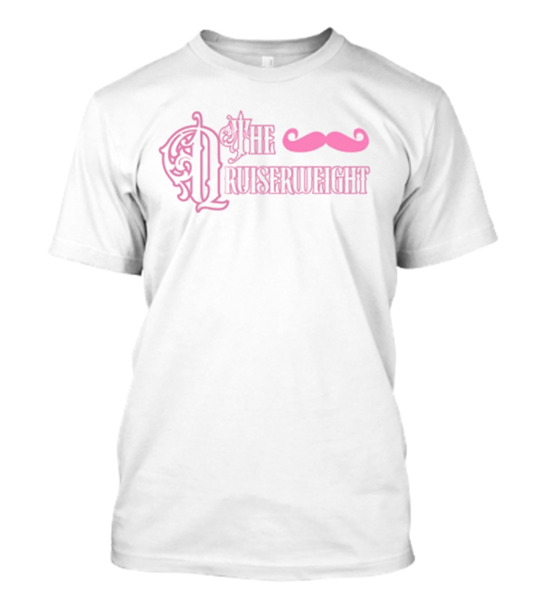 Elliott Qrow Qruiserweight Pink Mustache Motif T-Shirt