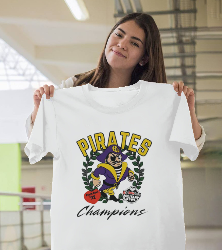 Pirates ECU Peach Bowl '92 Football Champions T-Shirt