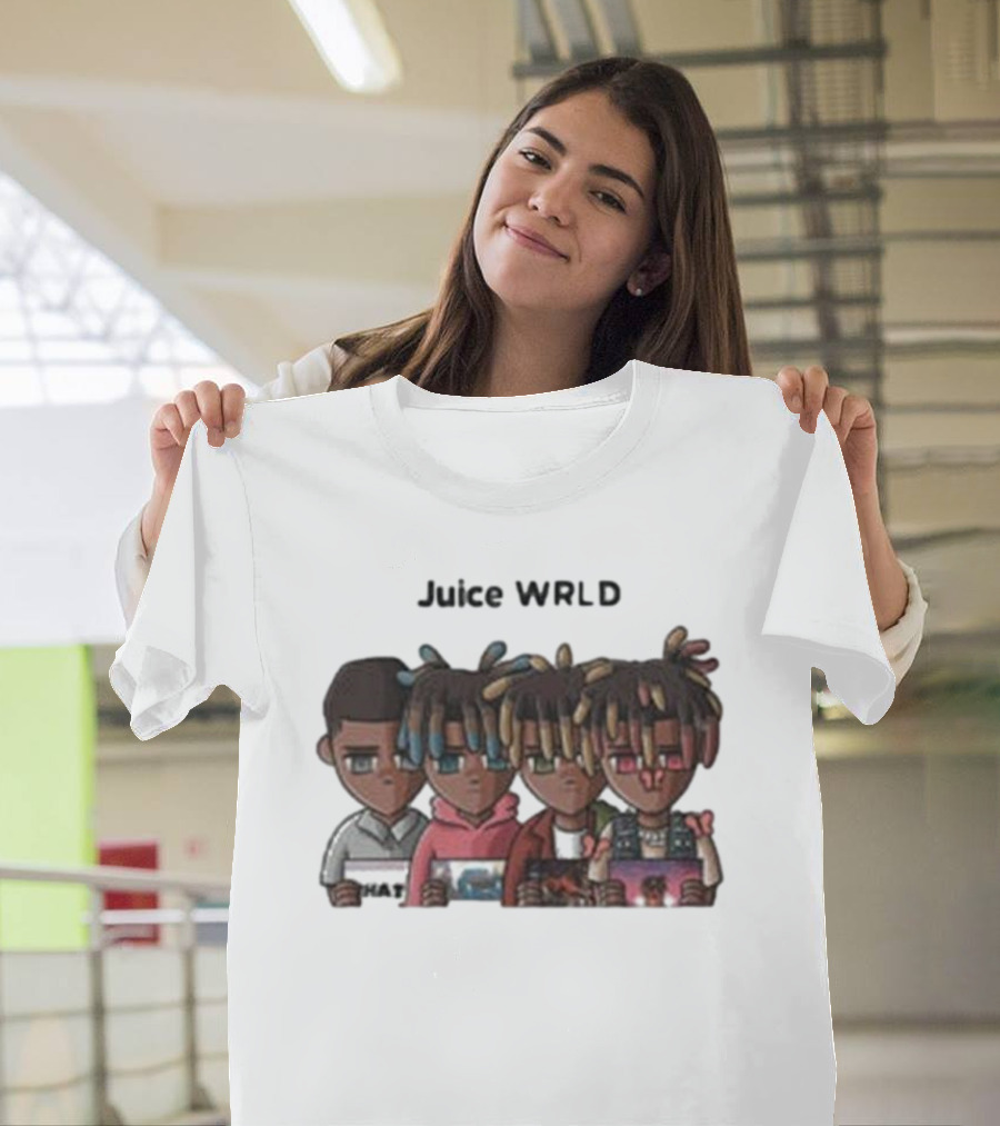 Juice WRLD Evolution Character Progression Holding Album Covers T-Shirt