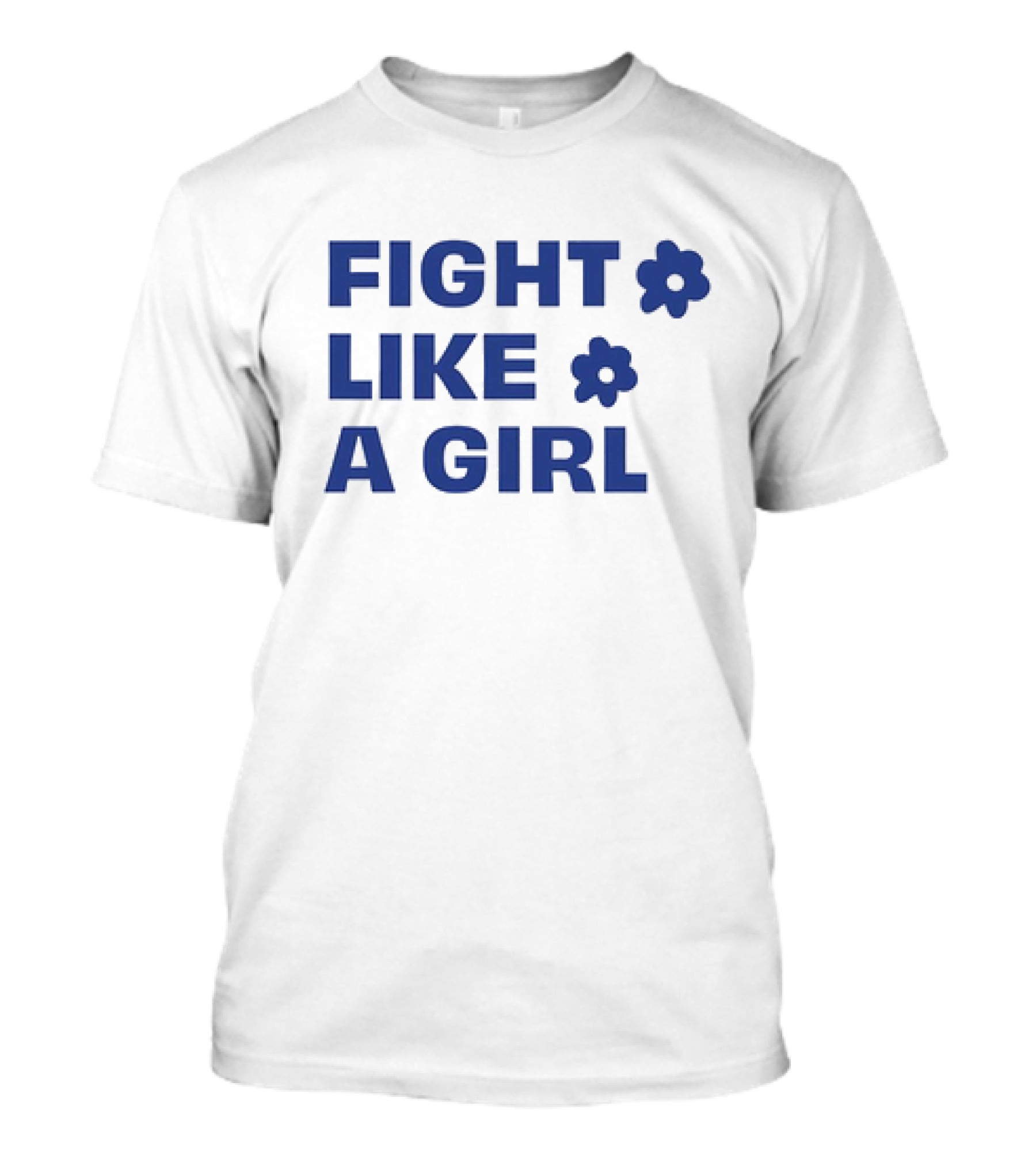 Fight Like A Girl With Flower Symbols T-Shirt