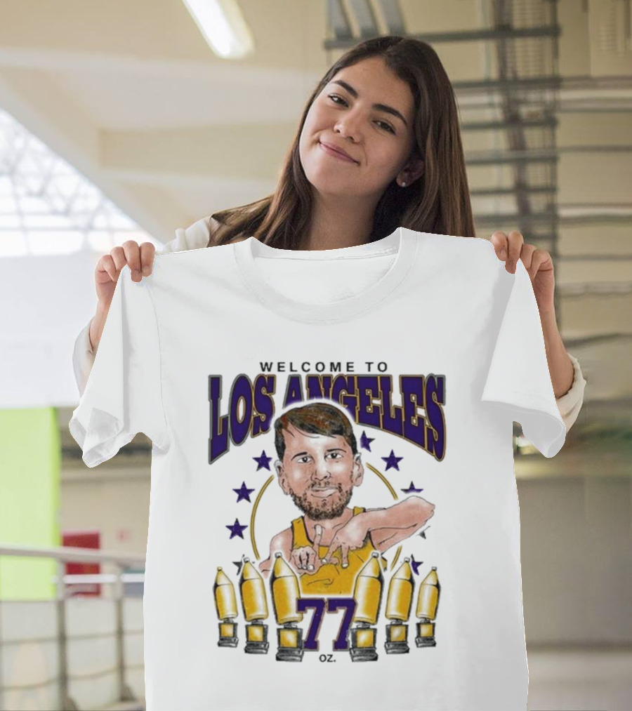 Los Angeles 77 Basketball Stars And Bottles T-Shirt