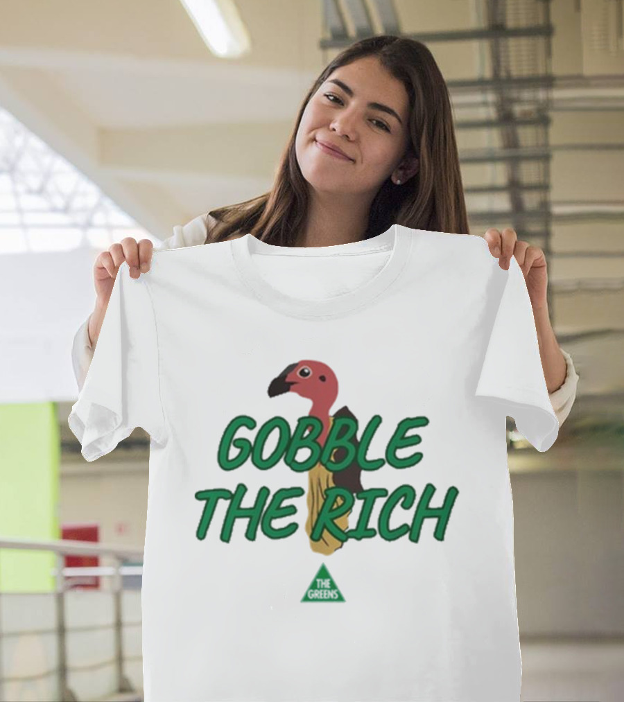 Gobble The Rich Vulture Illustration T-Shirt
