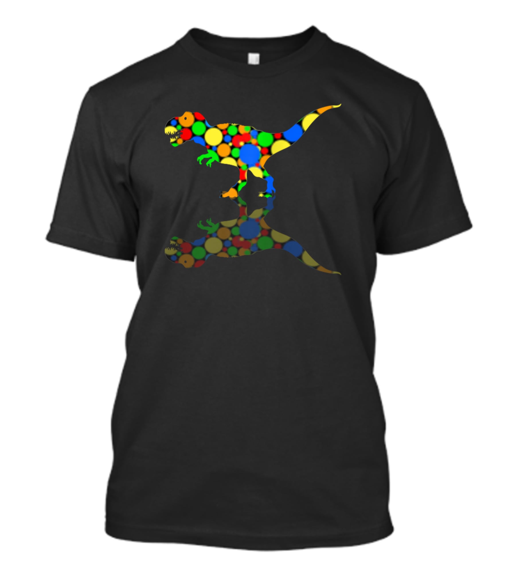 Funny Dinosaur Lovers Colorful Dot T-Rex T-Shirt