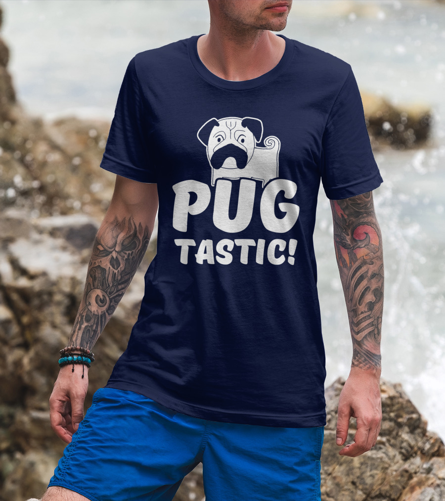 Pug Tastic Bold Cartoon Dog T-Shirt