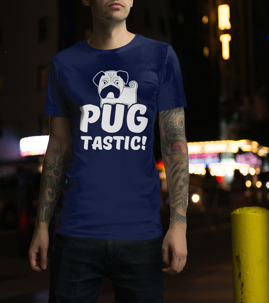 Pug Tastic Bold Cartoon Dog T-Shirt