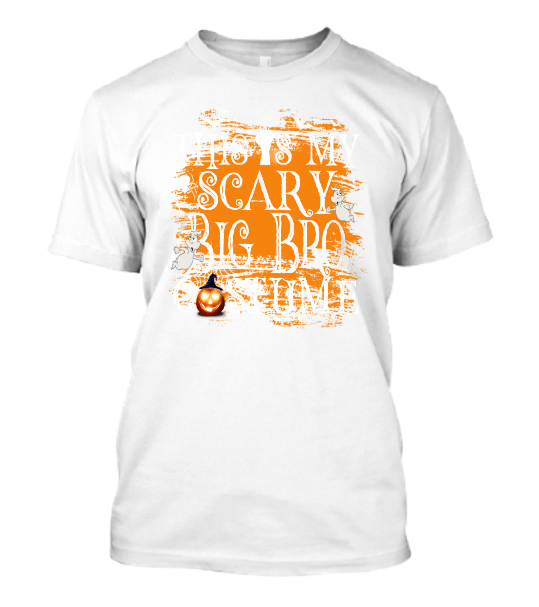 This Is My Scary Big Bro Costume Ghost Pumpkin Orange T-Shirt