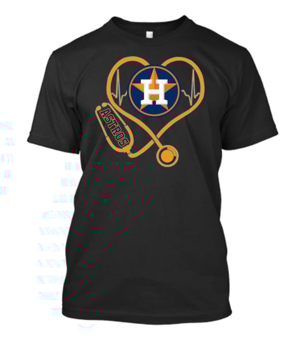Astros Houston Heartbeat Nurse Stethoscope T-Shirt