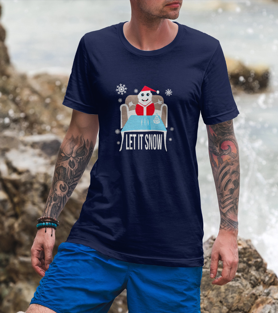 Funny Santa Let It Snow Holiday Humor T-Shirt