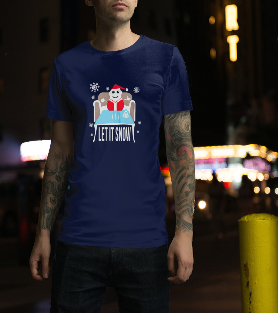 Funny Santa Let It Snow Holiday Humor T-Shirt