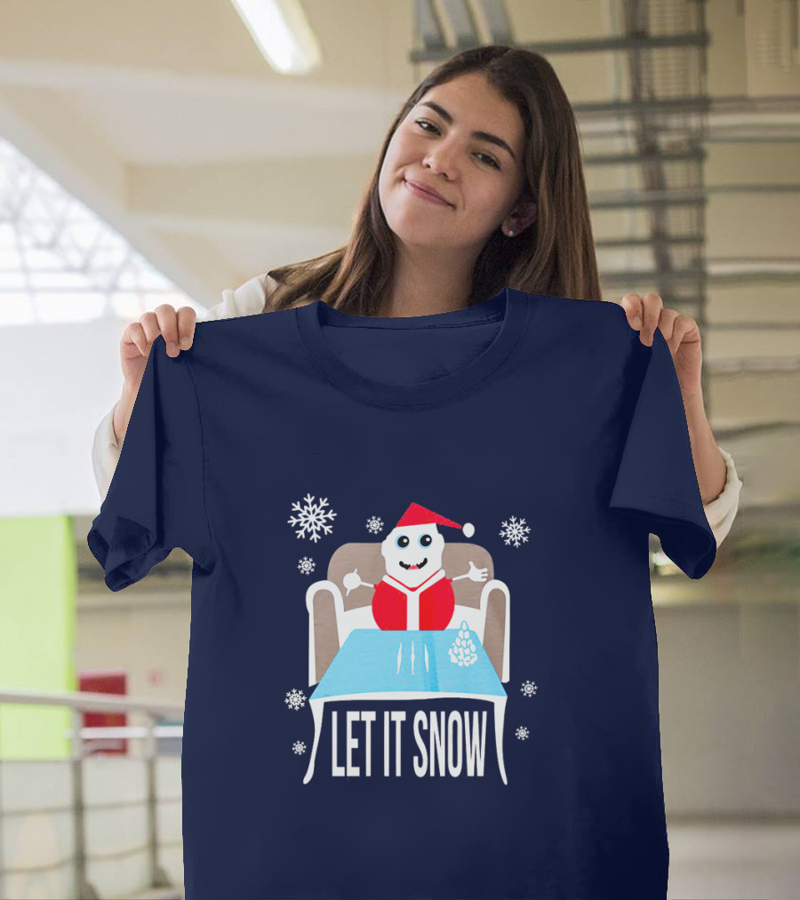 Funny Santa Let It Snow Holiday Humor T-Shirt