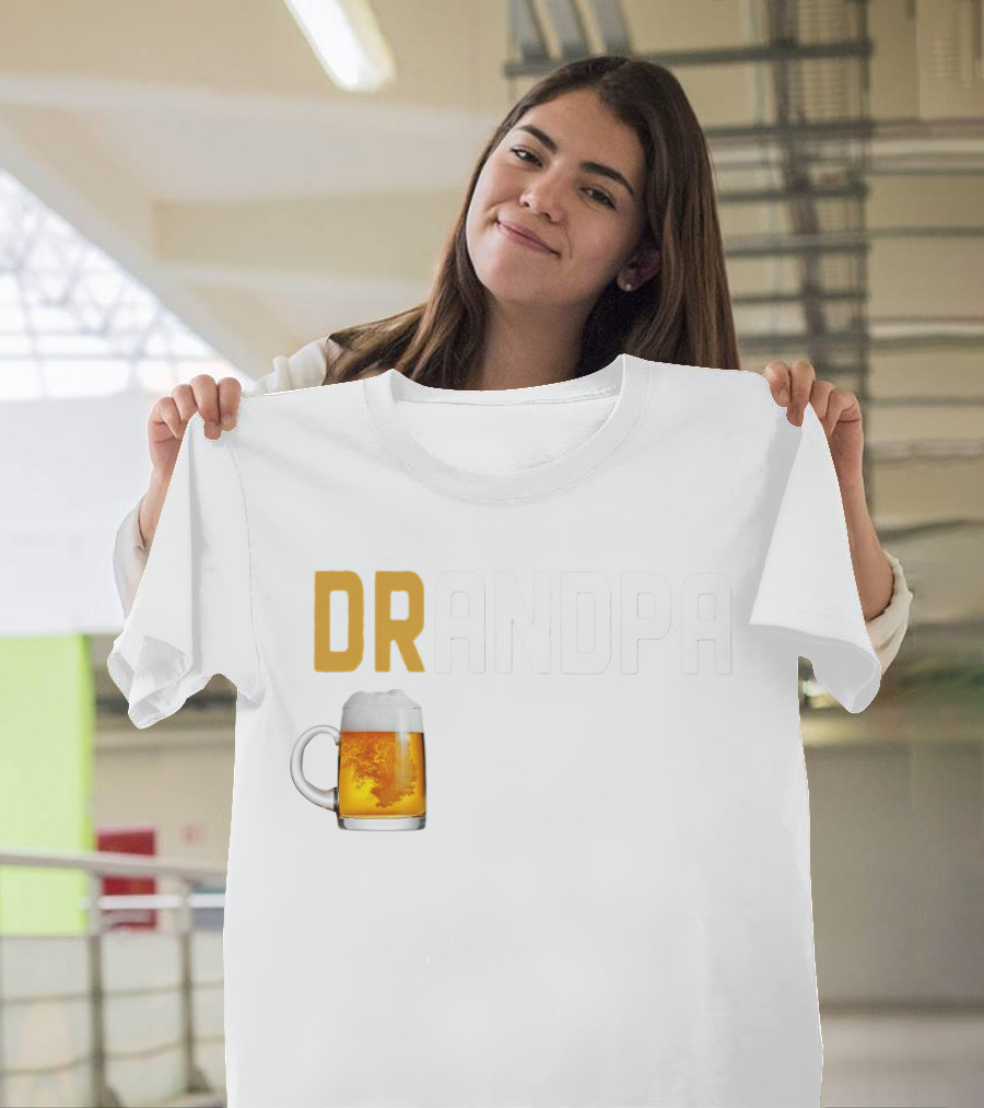 Grandpa Beer Mug DRANDPA Like A Normal Grandpa Only Drinker T-Shirt