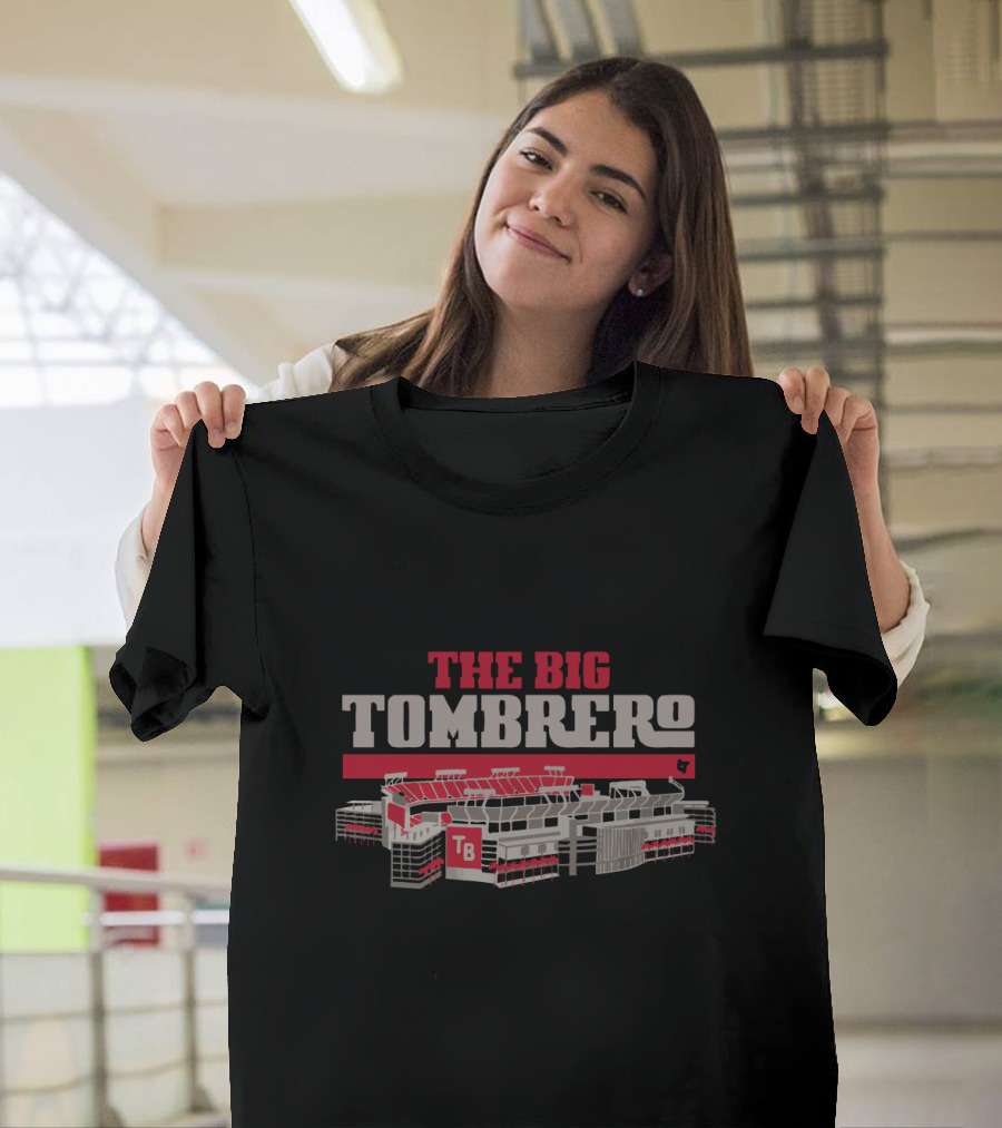 The Big Tombrero Stadium TB Red and Gray T-Shirt