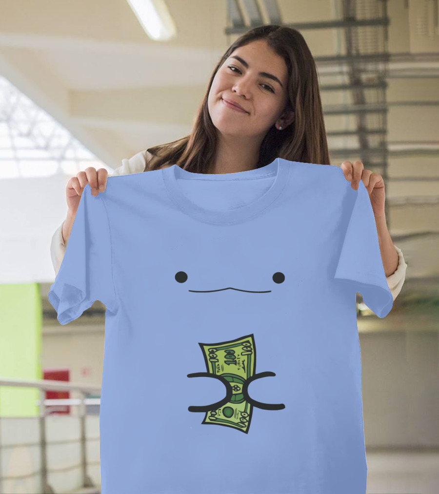 Turkey By ZHC Smiling Cartoon Creature Holding Money T-Shirt