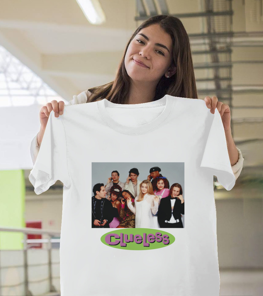 Clueless Cast Group Photo Paul Rudd Iconic 90s Movie Scene T-Shirt