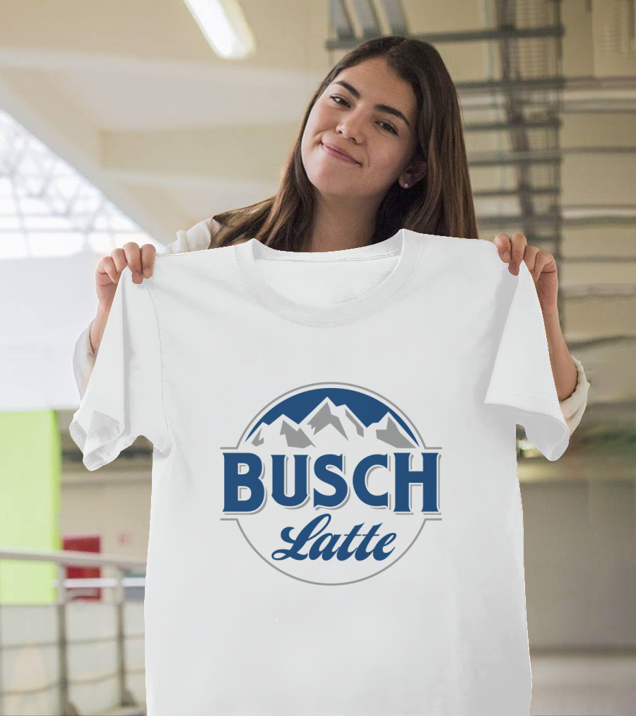 Busch Latte Parody Logo With Mountain T-Shirt