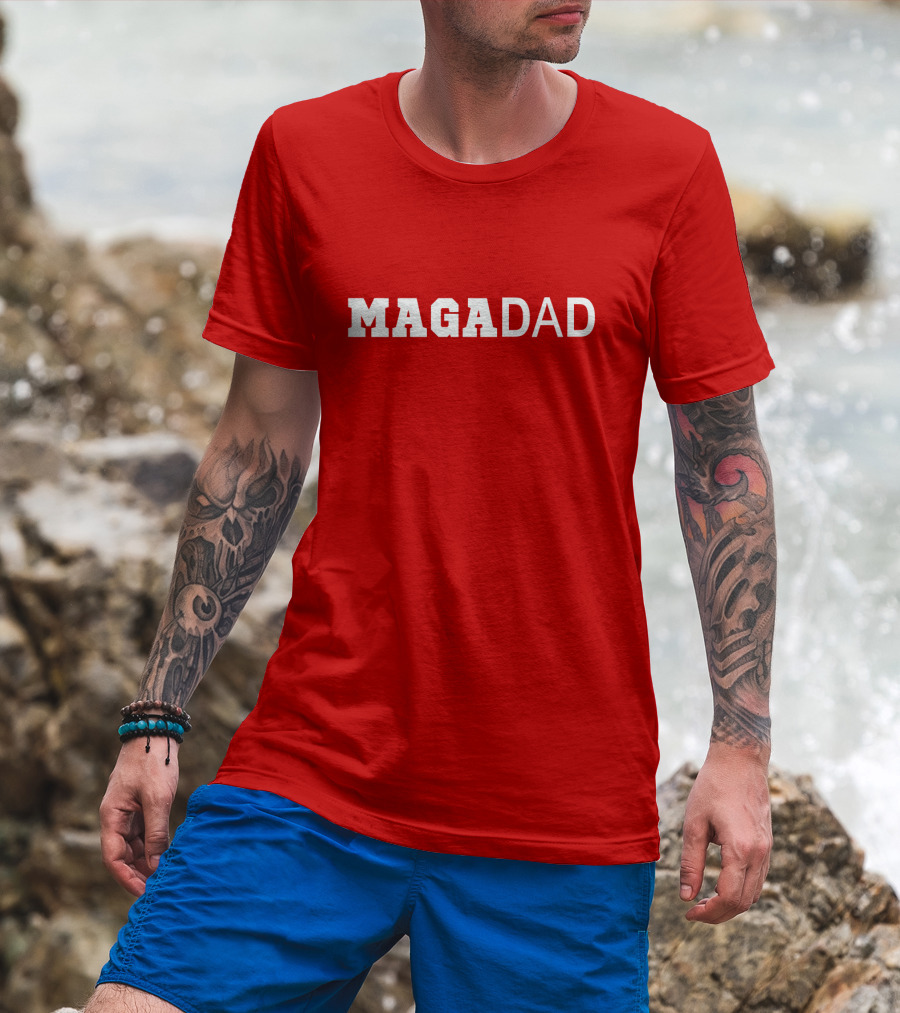 MAGA Dad Bold Red T-Shirt