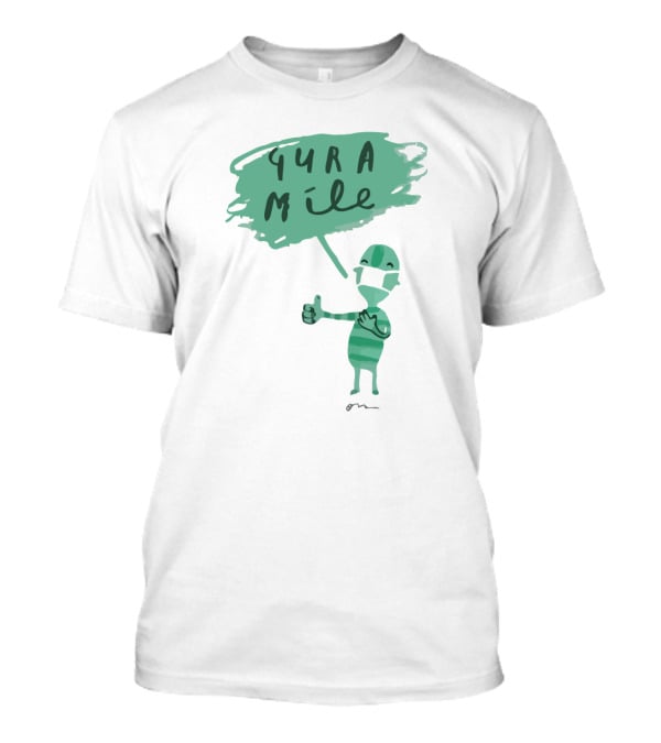 Gura Míle Green Cartoon Figure Thumbs Up T-Shirt