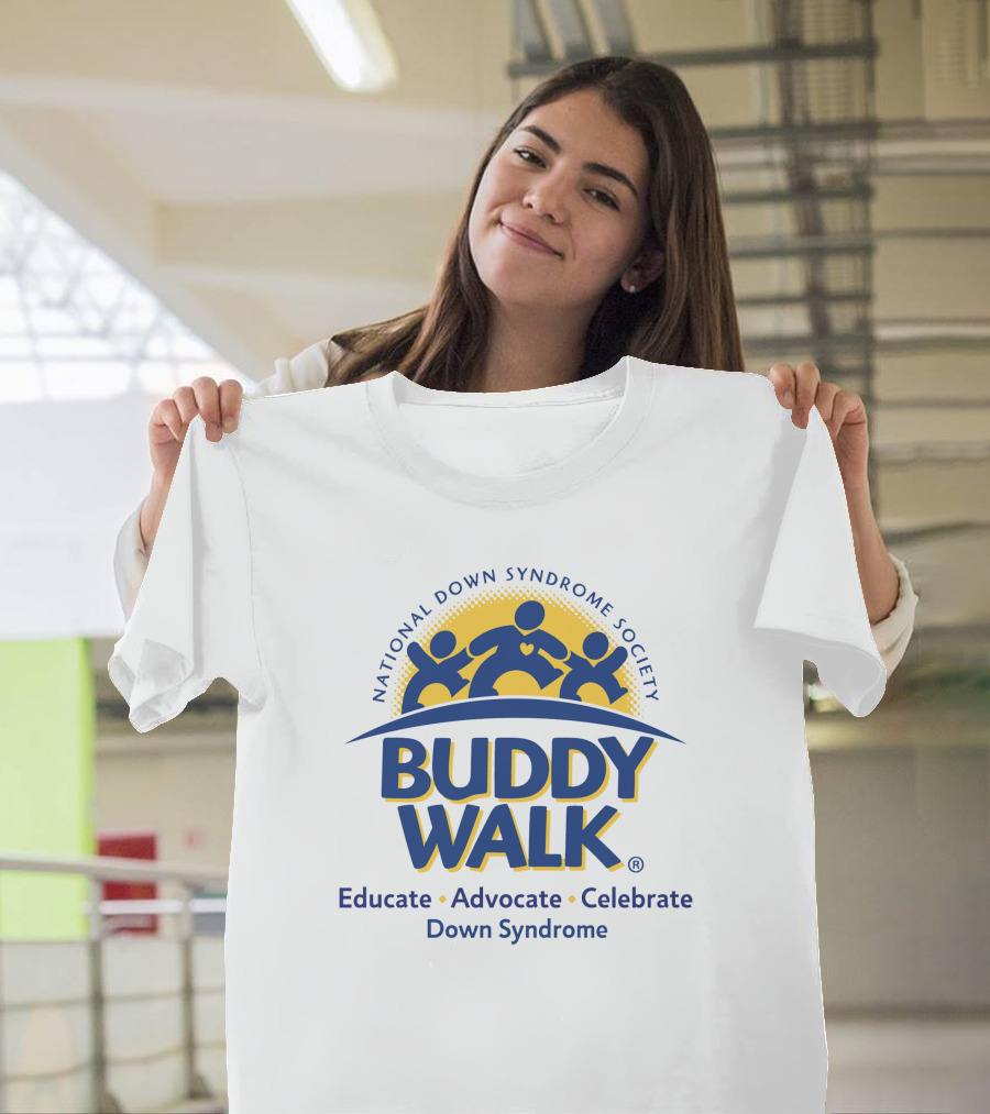 National Down Syndrome Society Buddy Walk Educate Advocate Celebrate Down Syndrome T-Shirt