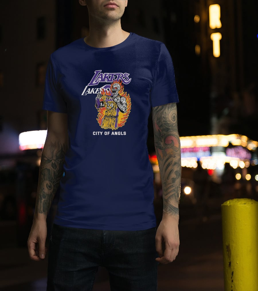 Lakers Flames City Of Angels T-Shirt