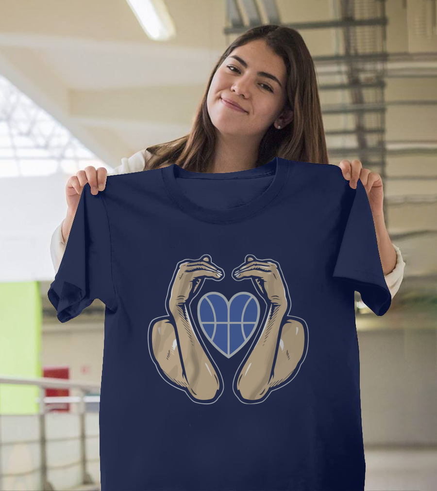 Basketball Heart with Flexed Arms T-Shirt