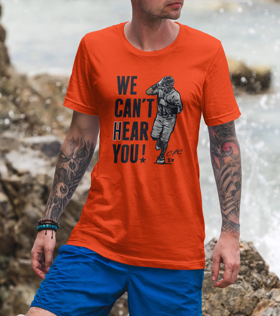 We Can't Hear You Baseball Celebration CFC 37 T-Shirt