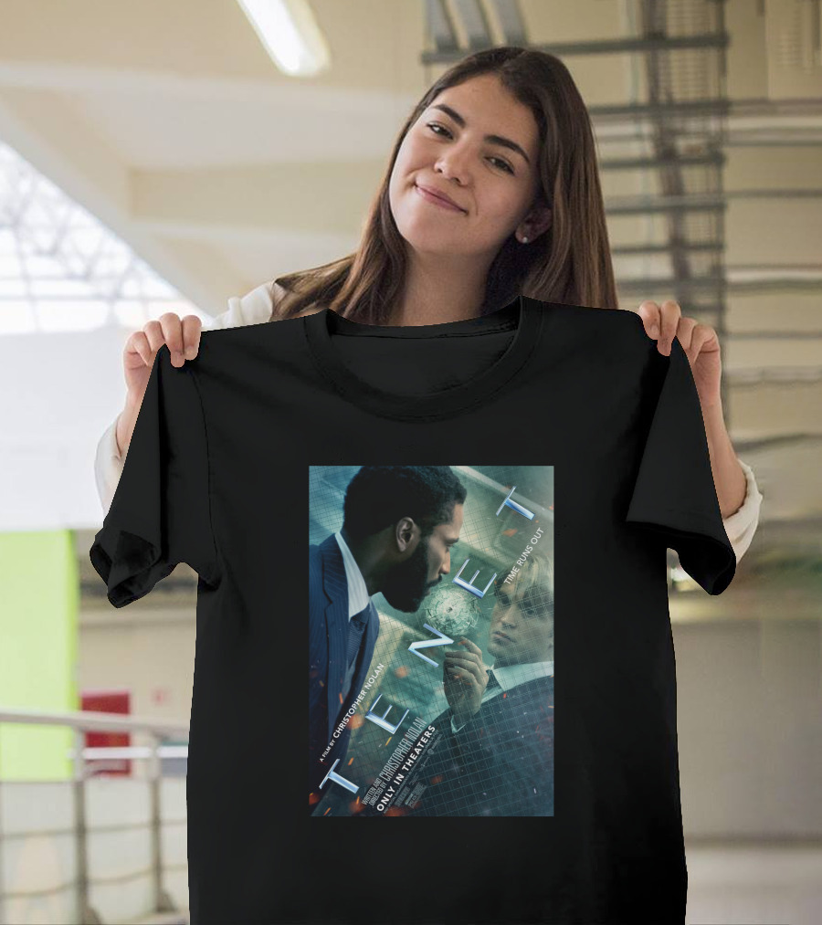 Christopher Nolan Tenet New Film Only In Theaters Time Runs Out T-Shirt