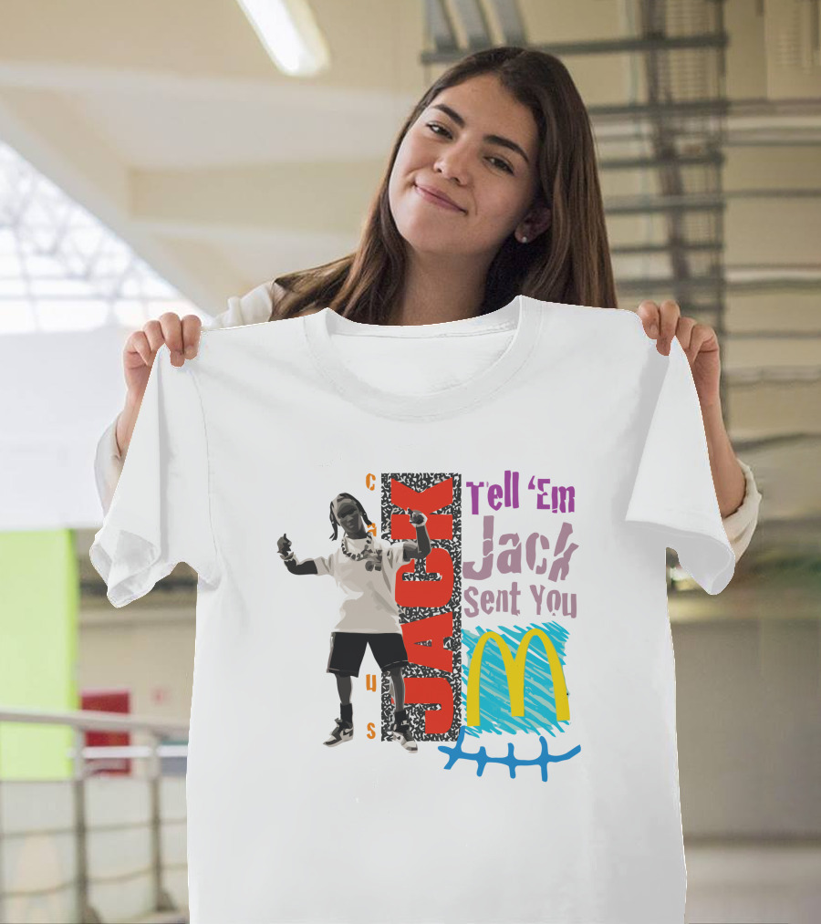Cactus Jack Tell 'Em Jack Sent You McDonald's Smile T-Shirt