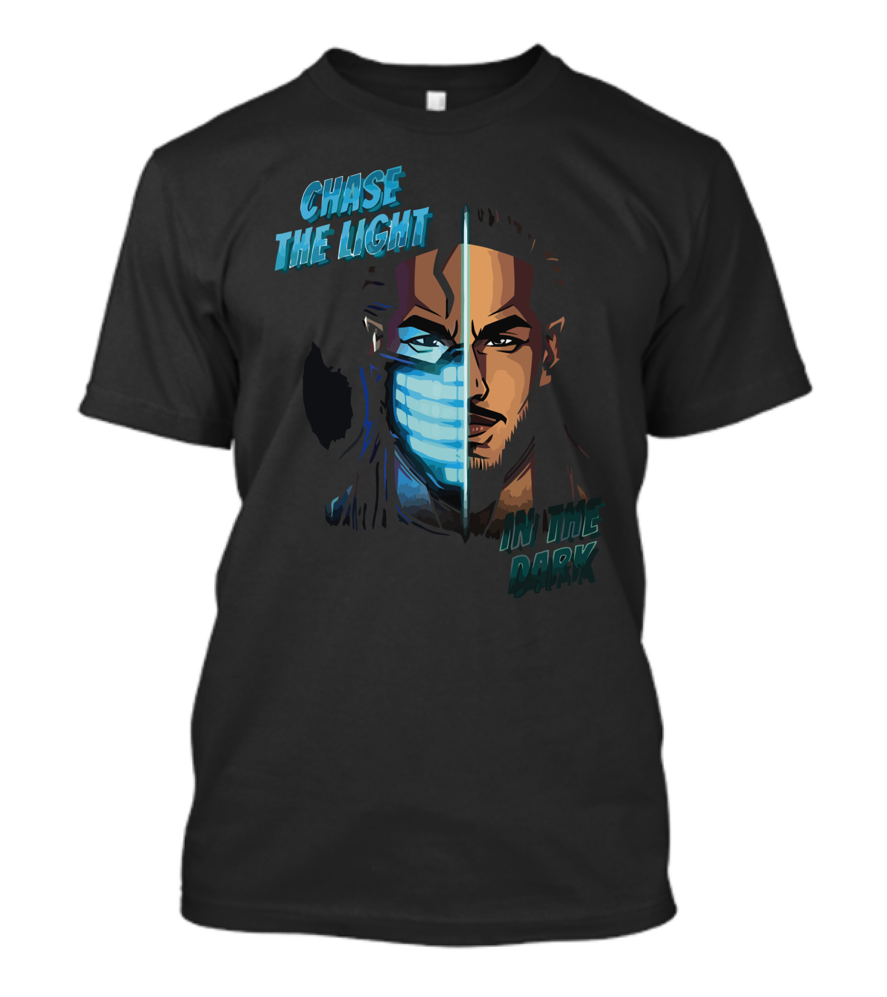Mustafa Ali Chase The Light In The Dark Split Face T-Shirt