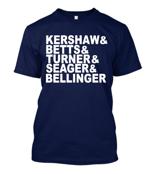 Kershaw Betts Turner Seager Bellinger Dodgers Fab Five T-Shirt
