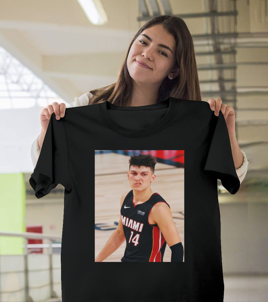 Miami 14 Tyler Herro Snarl Basketball Moment T-Shirt