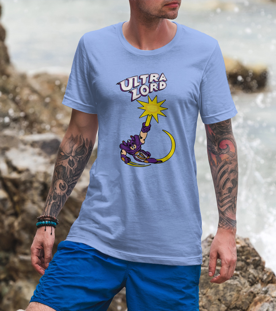 Ultra Lord Heroic Superhero Holding Star Power Burst T-Shirt