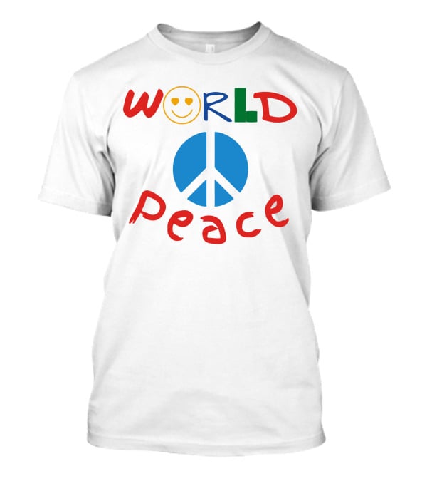 WORLD Peace Smiley Face With Peace T-Shirt