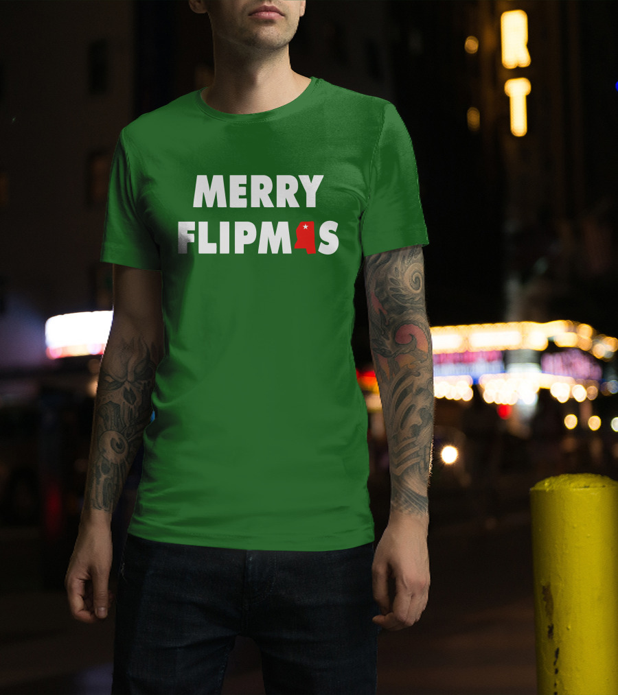 Merry Flipmas Lane Kiffin Alabama Holiday Tshirt T-Shirt