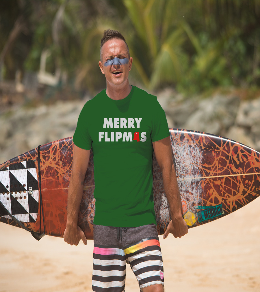 Merry Flipmas Lane Kiffin Alabama Holiday Tshirt T-Shirt