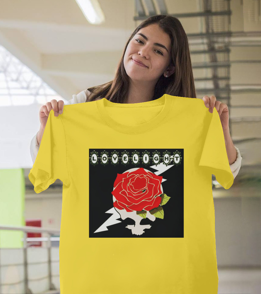 Lovelight Rose Skull with Lightning Bolt T-Shirt