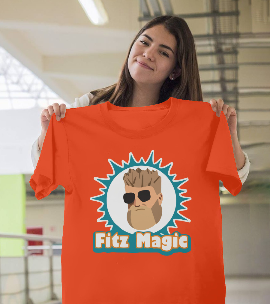 Fitzmagic Miami Dolphins Bearded Icon With Sunglasses T-Shirt