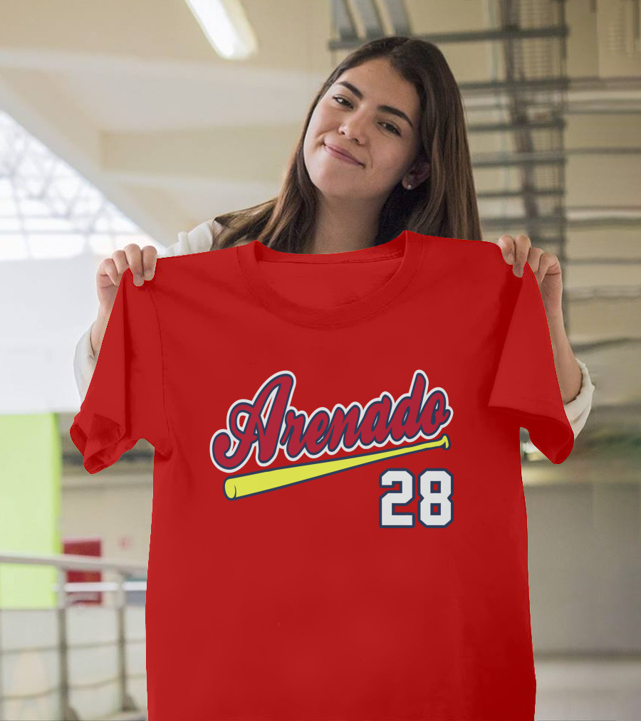 Arenado 28 Cardinals Baseball Bat Jersey T-Shirt