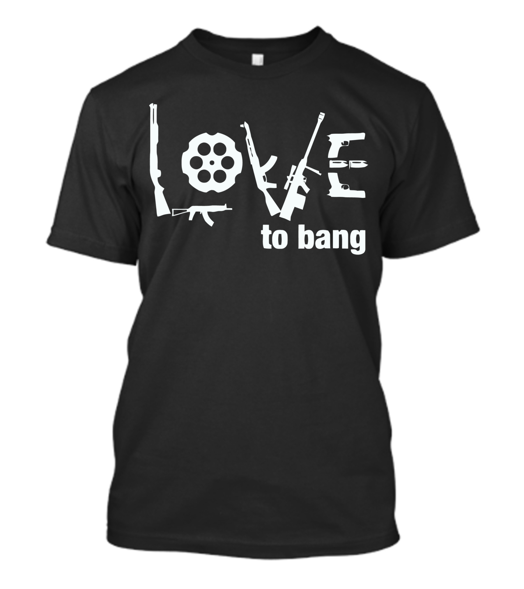 Love To Bang Gun Graphic Weapons T-Shirt