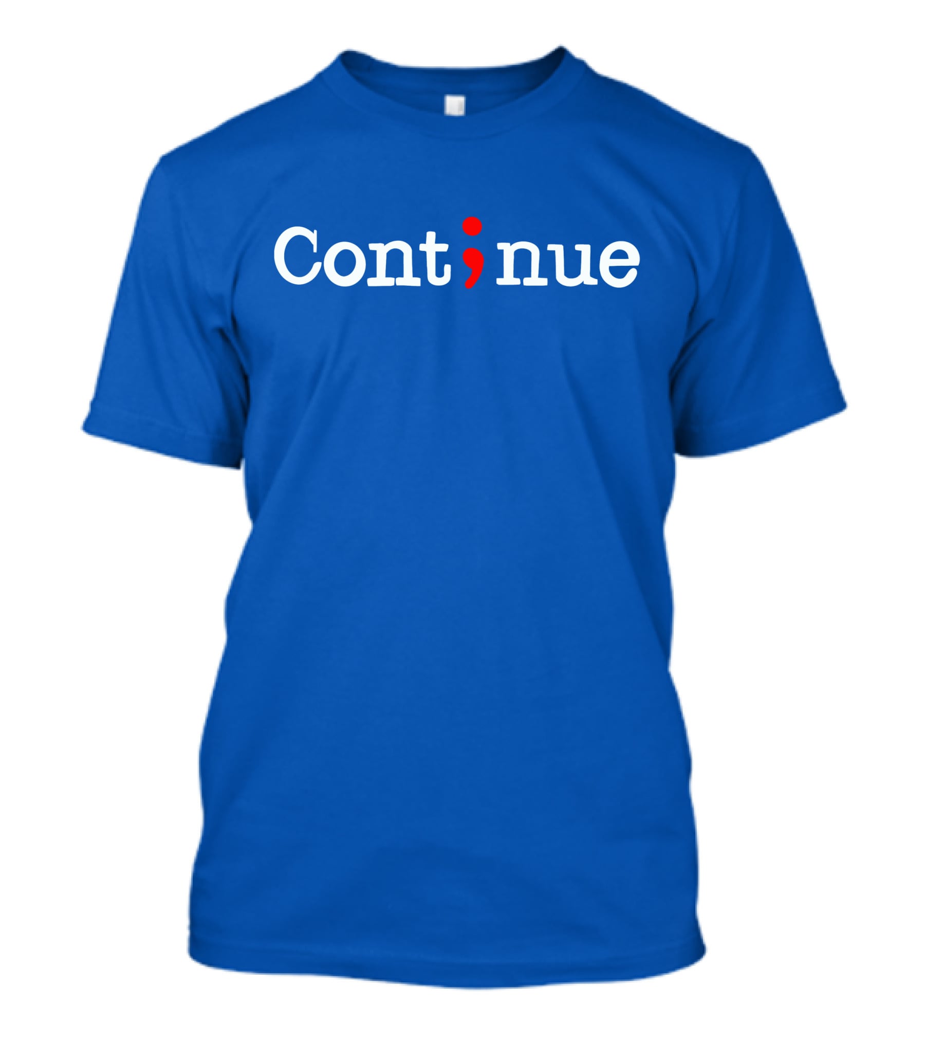 Cont;nue Semicolon Blue T-Shirt