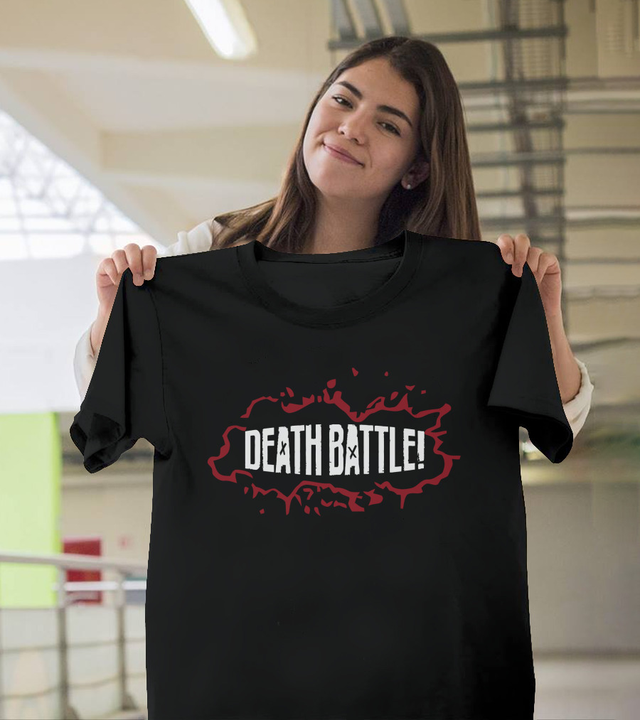 DEATH BATTLE Blood Splatter Contrast T-Shirt