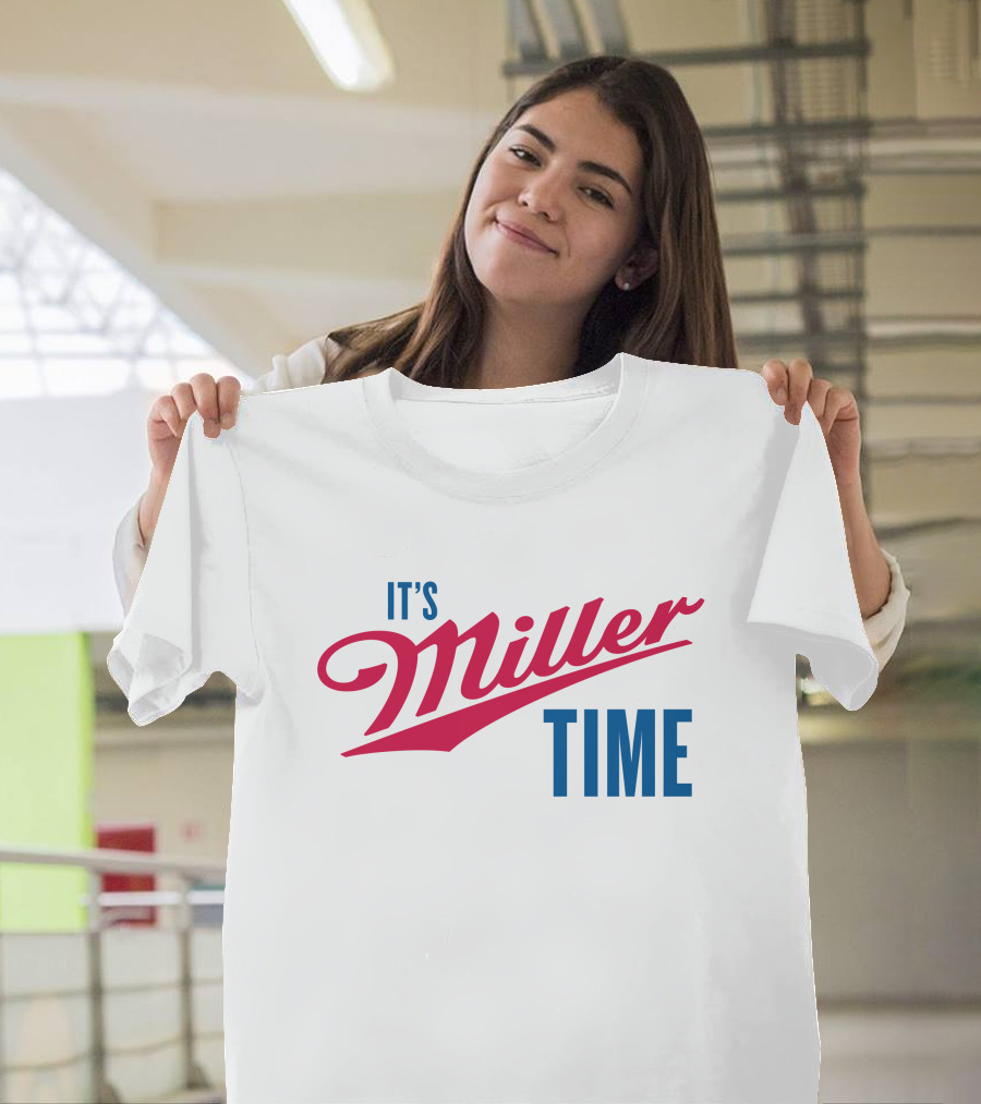 It's Miller Time Vintage Script T-Shirt