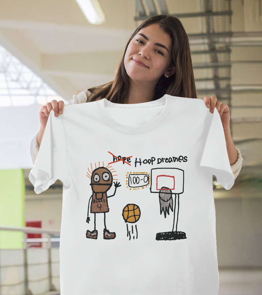 Hoop Dreams Chibi Basketball Bulls 4 Score 100-0 T-Shirt