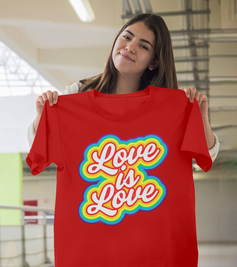 Pride Love Is Love Gender Inclusive Rainbow Toddler T-Shirt